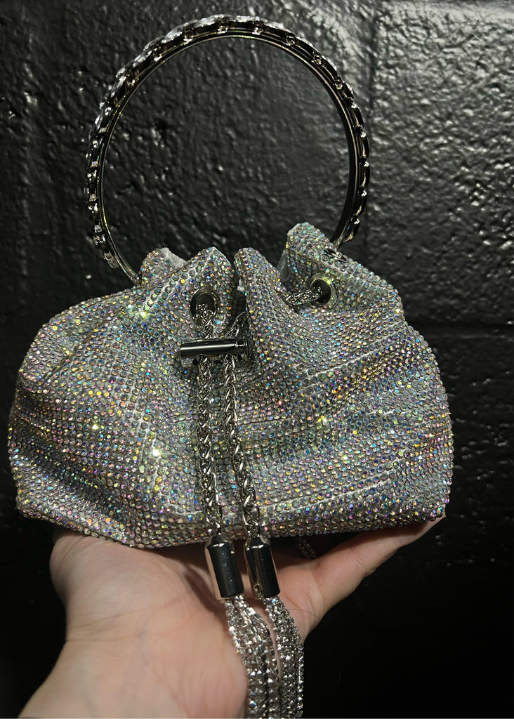 Crystals Everywhere Bucket Bag - FinestFemmeBoutique